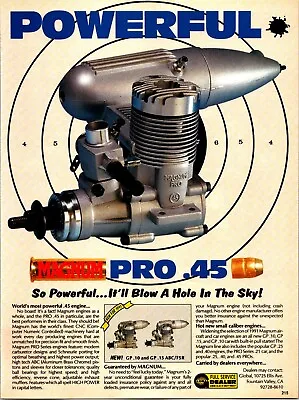 Magnum .45 RC  Engine Vintage Print Ad Wall Art Decor • $17.99