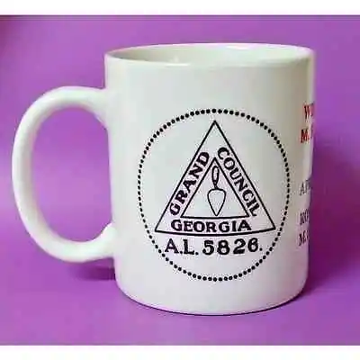 Masonic Mug Grand Royal Arch Chapter Of Georgia A L 5826 William Bird R.A.M 1997 • $14.59