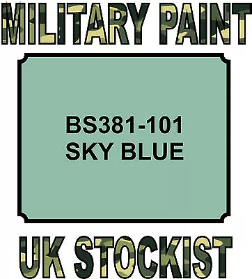 Bs381 101 Sky Blue Military Paint Metal Steel Heat Resistant Engine  Vehicle • £14.99