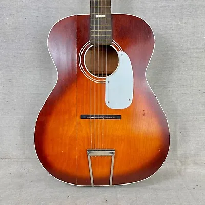 $140 • Buy Silvertone Harmony H615 1966 Sunburst Acoustic Concert Guitar For Repair Project