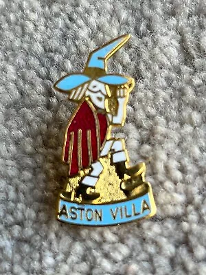 Circa 1970 Aston Villa FC Villan Shaped Metal & Enamel Badge • £8.99