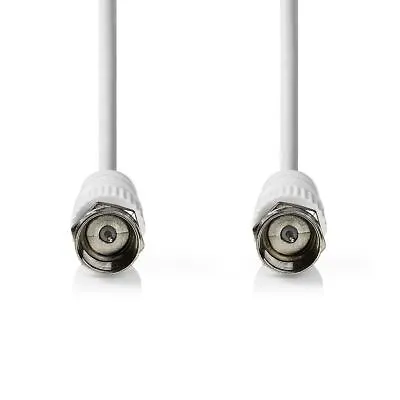 White 1.5m F Type Screw Male To Male SAT SKY COAX Antenna Cable FULLY SHIELDED • £4.22