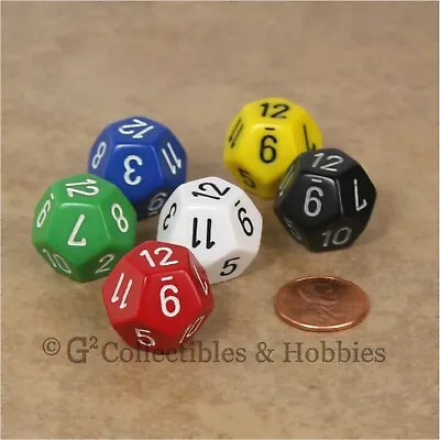 NEW Set Of 6 D12 Dice - 6 Colors RPG D&D Game Twelve Sided Die Chessex • $5.99