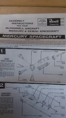 REVELL McDONNELL AIRCRAFT MERCURY & GEMINI SPACECRAFT INSTRUCTIONS • $6