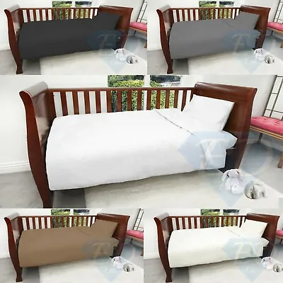 400TC 100% Cotton Cot Bed Duvet Quilt Cover Fitted Sheet Toddler 3pc Baby Sheets • £3.95