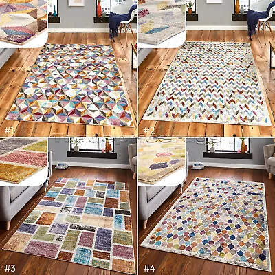 LARGE SEMI-FADED DISTRESSED SUPER SOFT 16th AVENUE QUALITY COLOURFUL RUGS RUNNER • £69.79