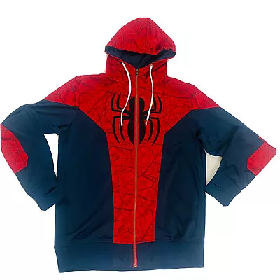 £22.99 • Buy Men's MARVEL Red And Blue 'Ultimate Spiderman' Zip Up Hoodie UK M Medium