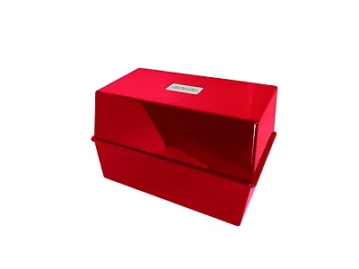 £4.90 • Buy Red Deflecto Office Index Record Card Filing Box - 250 Cards Capacity - 5 X 3 