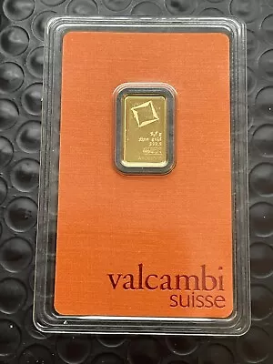 2.5 Gram Gold Bar - VALCAMBI Suisse In Mint Assay Serial # AA066515 • $365.23