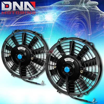 X2 9  12v Volt Electric Slim Push/pull Engine Cooling/radiator Fan+mounting Kit • $36.88