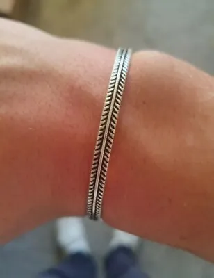 Mens Bracelet Aztec Bangle 925 Silver Sterling Boho Bohemia Bohemian Wristband • £16.99