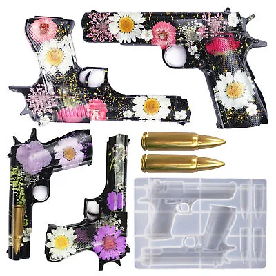 £6.40 • Buy DIY Epoxy Resin Silicone Molds Gun Kit Mould Casting Jewelry Making Craft Set