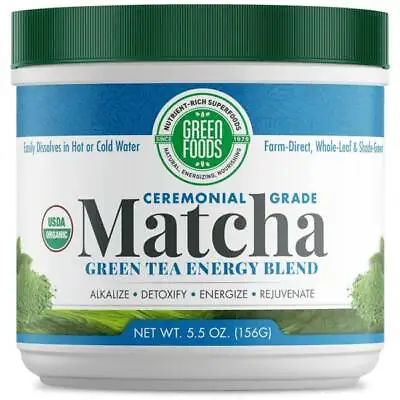 Green Foods Ceremonial Grade Matcha Green Tea Energy Blend 5.5 Oz Pwdr • $16.03