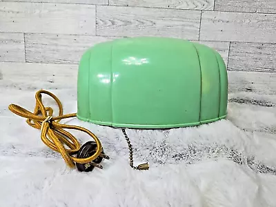 Vintage Art Deco Green Bakelite Bed Headboard Reading Lamp Hook Light Choedler • $21.58