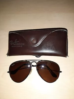 Vintage Ray Ban Aviator Sunglasses Circa 1985 • £105