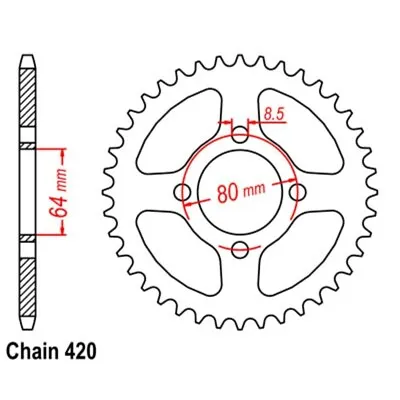 MTX Standard Rear Sprocket 32T For Yamaha LB80 CHAPPY 1974-1976 • $34.39