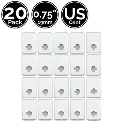 20 Pack 0.75 INCH 19 Mm Slab Coin Display Holder Direct Fit For US Cent Penny • $19.95