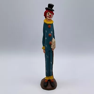 Vintage Clown Tall Skinny Resin 7.5” Circus Top Hat Happy Smile Mop Decor Home • $18.90