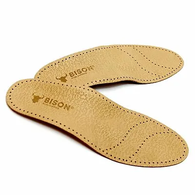 Natural INSOLES Orthotic Leather INSERTS Flat Feet Metatarsal Arch Support BISON • £7.46