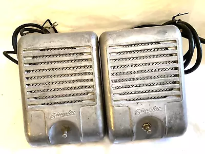 Vintage Simplex Car Drive In Window Speakers Pair (2 • $64