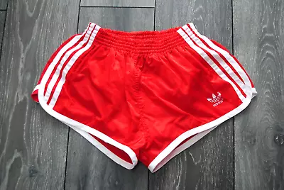 Vintage Adidas 1980's West Germany Real Shiny Sprinter Shorts Nylon Size D7 L/m • $199.99