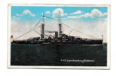 Uss Superdreadnaught Nevada Color Postcard   Passed By Censor  WWI • $39.99