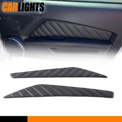Fit For 2010 11 12 13 14 Ford Mustang Door Panel Insert Black Left & Right Side • $33.06