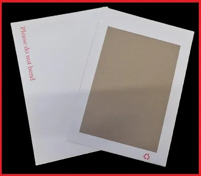 White Board Backed Envelopes Please Do Not Bend Kraft 120gsm • £3.75