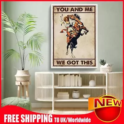 Western Girl Riding A Horse Decorative Picture Poster For Daily Home Ornaments • £8.63