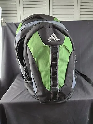 Adidas Backpack Green Black Huge Day Pack Laptop Pocket RN#90288 Load Spring XL • $18.99