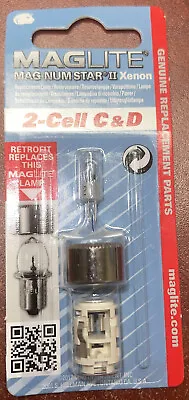 Maglite 2 Cell C & D Replacement Maglight Bulb MAG-NUM Star II Xenon + LED INFO • $12.60