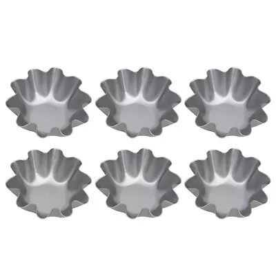 6Pcs Tartlet Pan Flower Tart Tart Mould Cookie Pudding Molds • $10.67