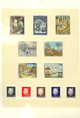 [OP192] Monaco Lot Of Stamps On 12 Pages • $3.25
