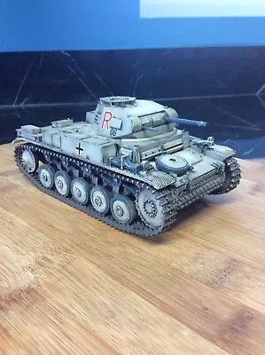 1/35 German Panzer 2 Ausf F Dak Tunisia 1943 Model Tank Kit Built And Painted • £65