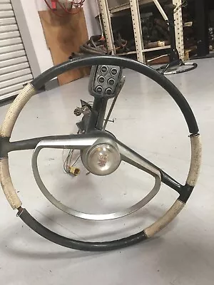 1956 Packard Caribbean Steering Column With Steering Wheel And Push Botton Shift • $1699