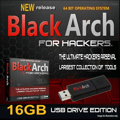 Blackarch Live Usb - Pro Hacking Operating System  2500+ Tools Hack Any Pc Fix=! • $19.99