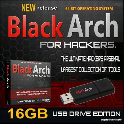 Blackarch Live Usb - Pro Hacking Operating System - 2500+ Tools Hack Any Pc!!sec • $19.99