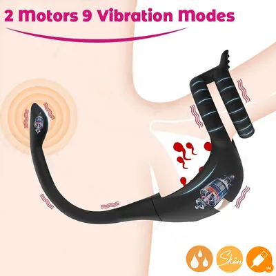 Anal Butt Plug Vibrator Male Prostate Massager Cock Ring Remote Sex Toys For Men • $39.95