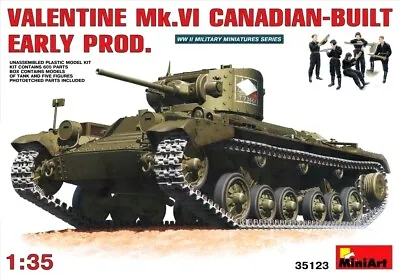 £39.99 • Buy Miniart 1:35 Valentine Mk.VI Canadian Built Early Prod. Tank With Crew Model Kit