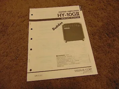 Yamaha Guitar Amplifier HY-10GII Service Repair Manual Schematics Budokan Amp • £3.63