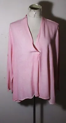 Women's MONROE & MAIN Pink 100% Viscose Long Sleeve Blouse Size XL NWT • $28