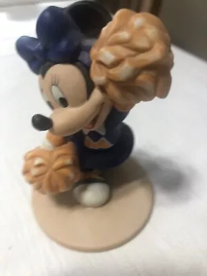 Vintage Disney Minnie Mouse Cheerleader Porcelain 4 1/2” Figure • $21