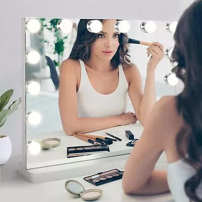 Hollywood Mirror Vanity Make Up Mirror With 14 Lights LED Dressing Table Mirror • £47.90