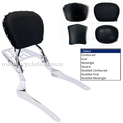 $155 • Buy Passenger Sissy Bar Backrest Luggage Rack For Yamaha V-Star 950 1300