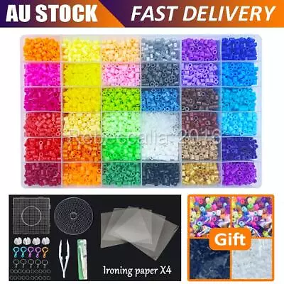 10000x 5mm Hama Beads Set Refill Pack Stater Kit Kids Toy Crafts Kit 36 Colors • $30.55