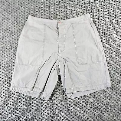 J Crew Shorts Mens 34 Flat Front Casual Deep Pocket 100% Cotton Grey  • $14.99