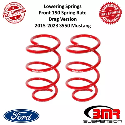 BMR Suspension Front Lowering Spring Drag Version Fits 15-23 Ford Mustang S550 • $127.39