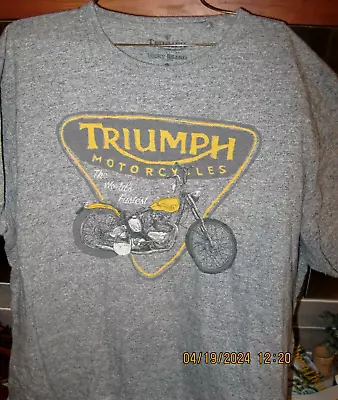 Triumph Motorcycles World Fastest Vintage Retro Style T-Shirt By Lucky Brand XXL • $18.50