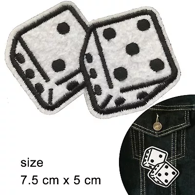 Dice Iron On Patch - Die Game Luck Roll Casino Gaming Transfer Iron-on Patches • $4.95