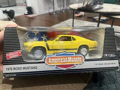 1970 Boss Mustang Die Cast Model; ERTL American Muscle 1/18; New In Box • $21